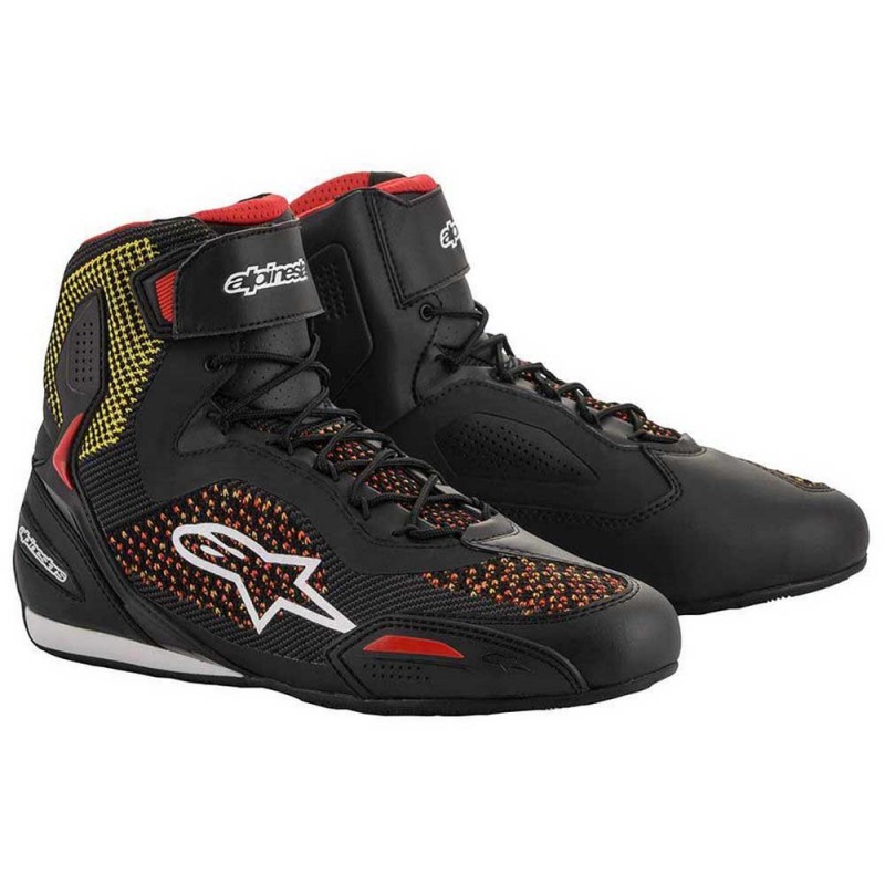 Мотоботы Alpinestars Faster-3 Rideknit Black/Red/Yellow купить от